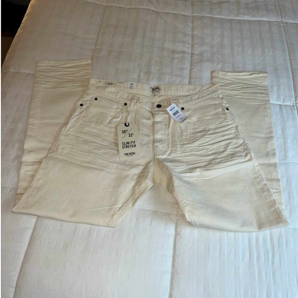 Todd Snyder Denim Pants - Cream - 36 x 32